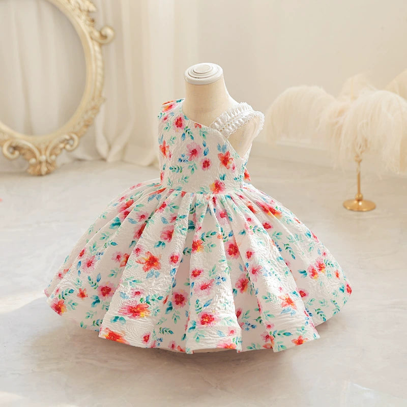 Vestido De Festa Infantil Floral Alcinha