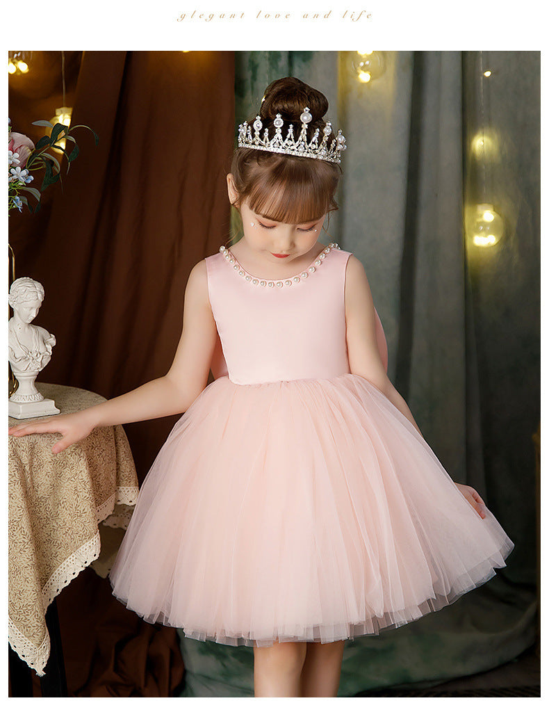 Vestido Infantil De Festa Pérolas