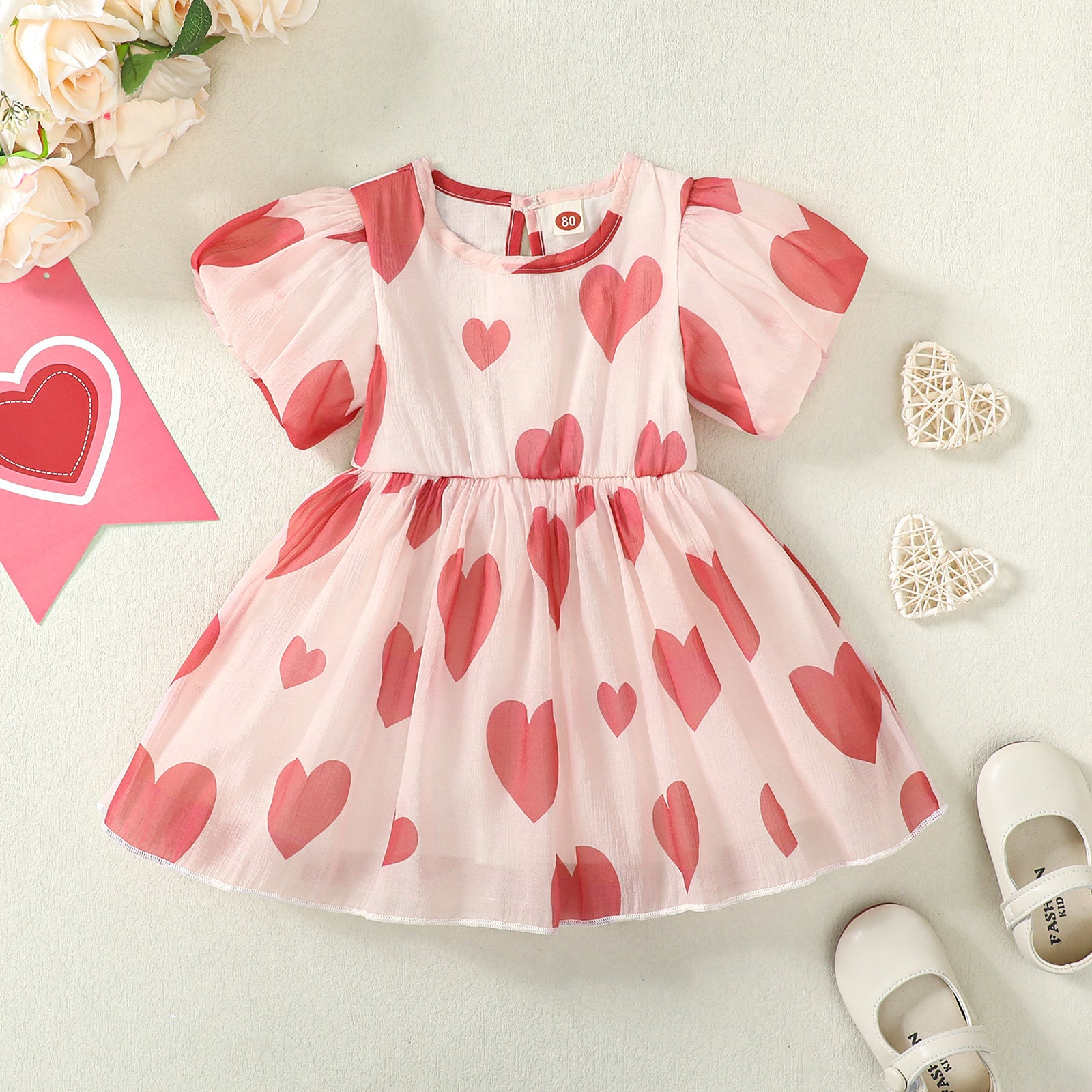 Vestido Infantil Coraçõeszinhos