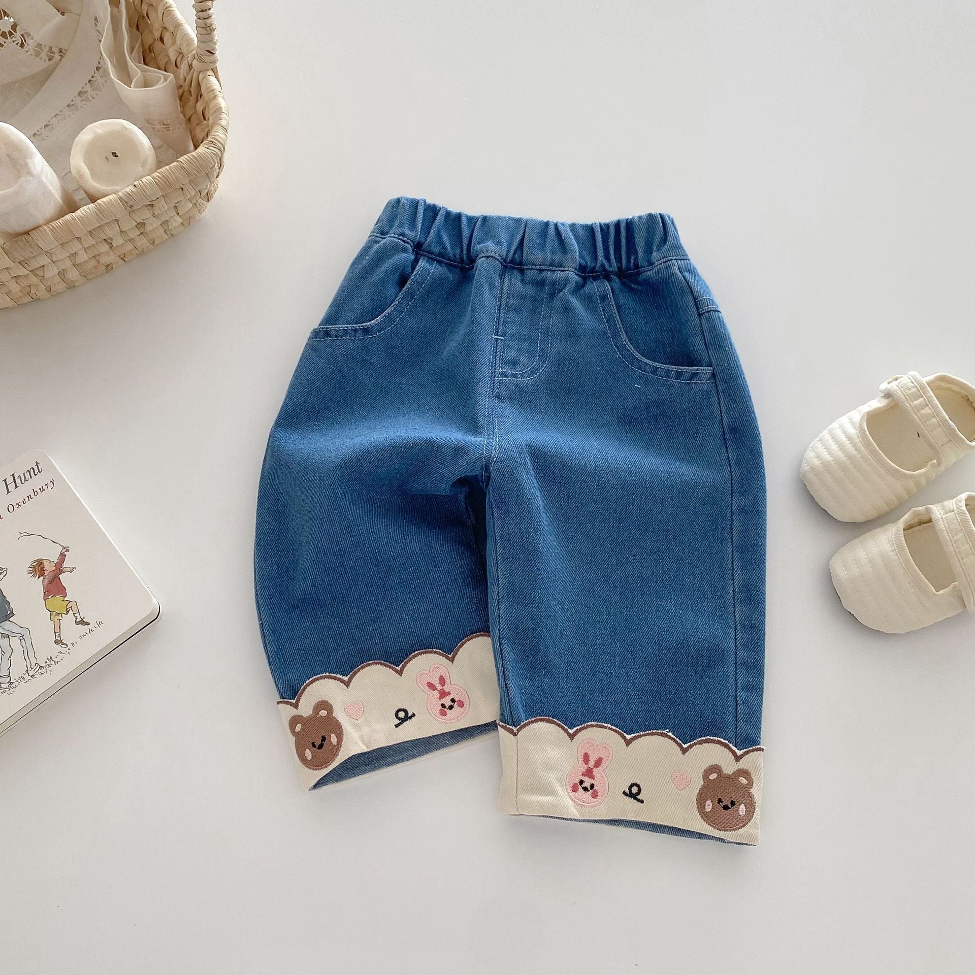 Calça Infantil Jeans Ursinhos