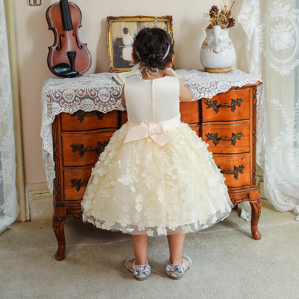 Vestido De Festa Infantil Florzinhas Lacinho