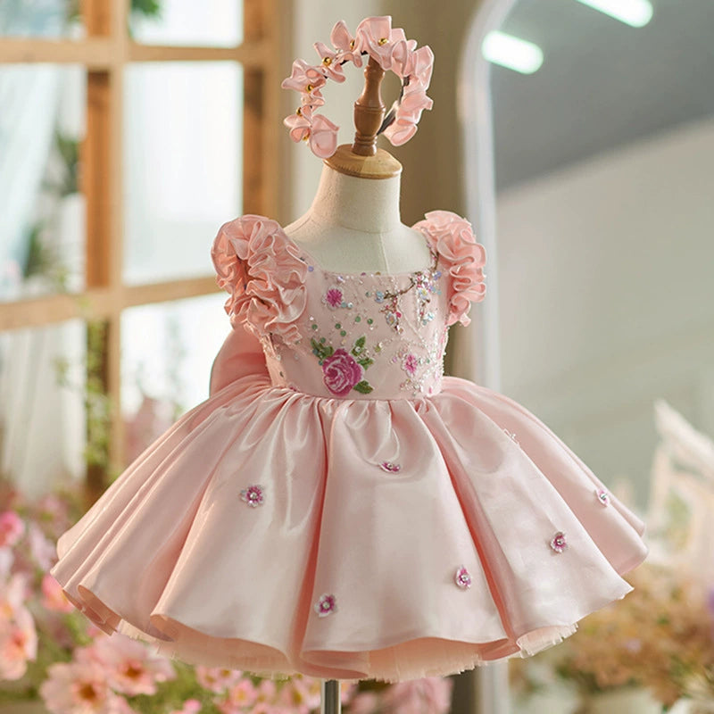Vestido Infantil de Festa Flores