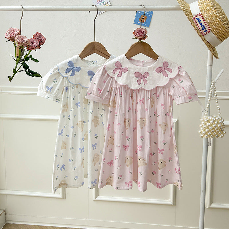 Vestido Infantil Floral Lacinhos