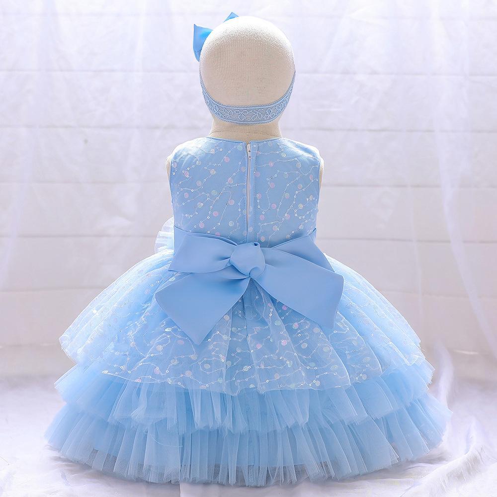 Vestido Infantil Tule Brilhante Florzinha