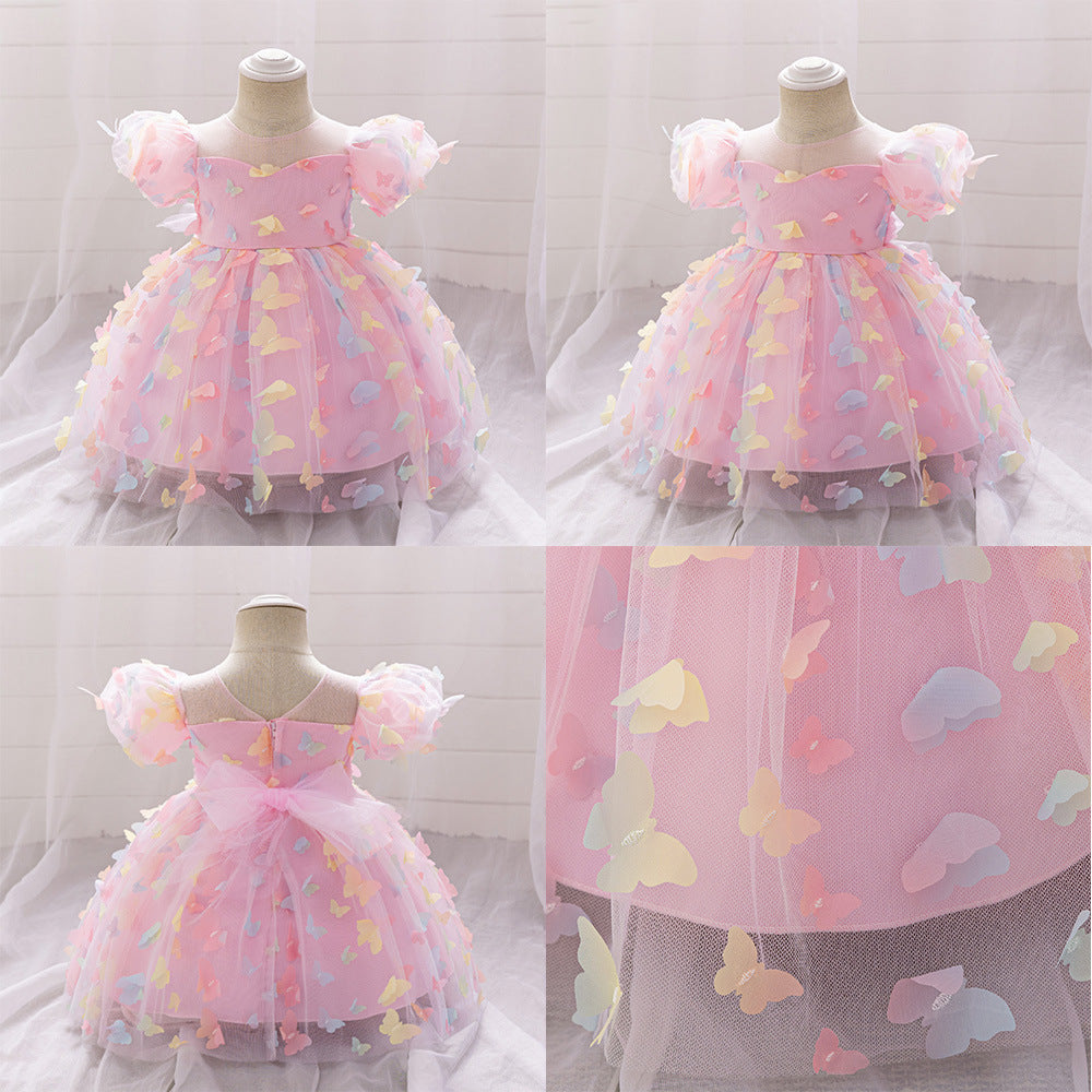 Vestido Infantil Tule Borboletinhas