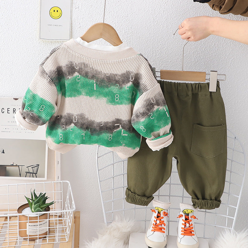 Conjunto Infantil Masculino 3 Peças Cardigan Números