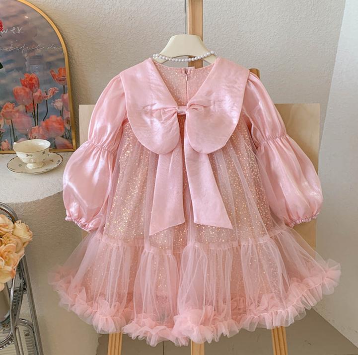 Vestido Infantil Brilhante e Tule