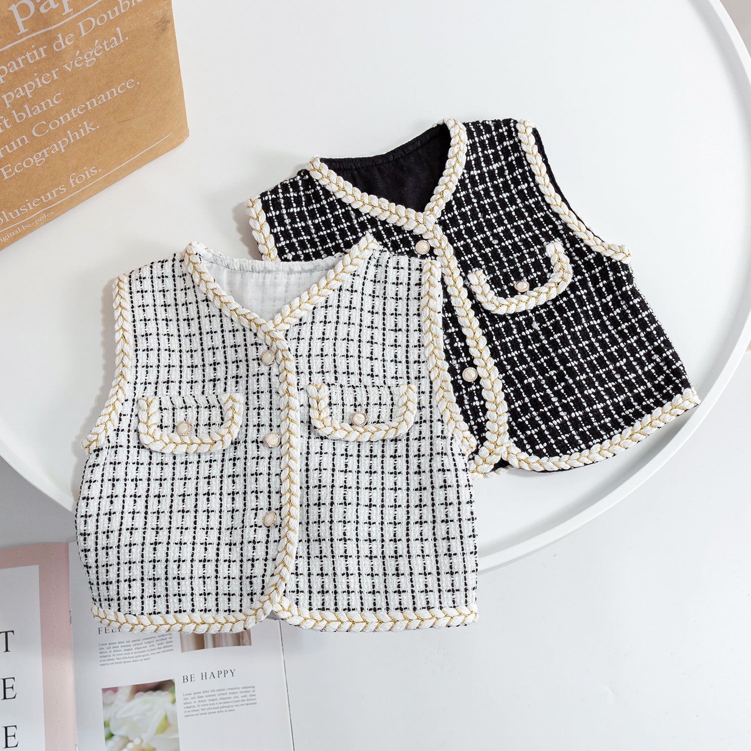 Colete Infantil Feminino Tweed