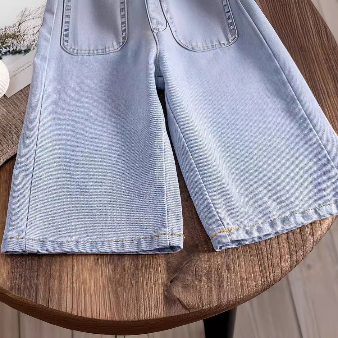 Calça Infantil Jeans Lacinhos