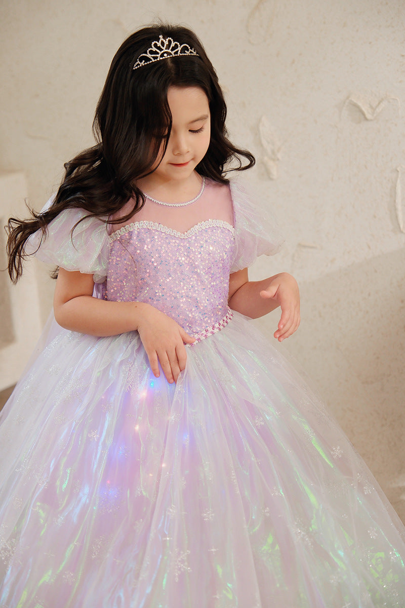 Vestido Infantil De Princesa Lantejoulas