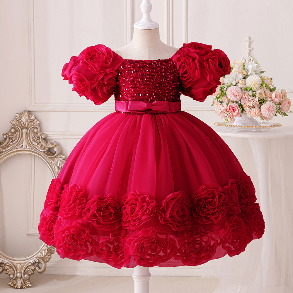 Vestido Infantil Floral Brilhante