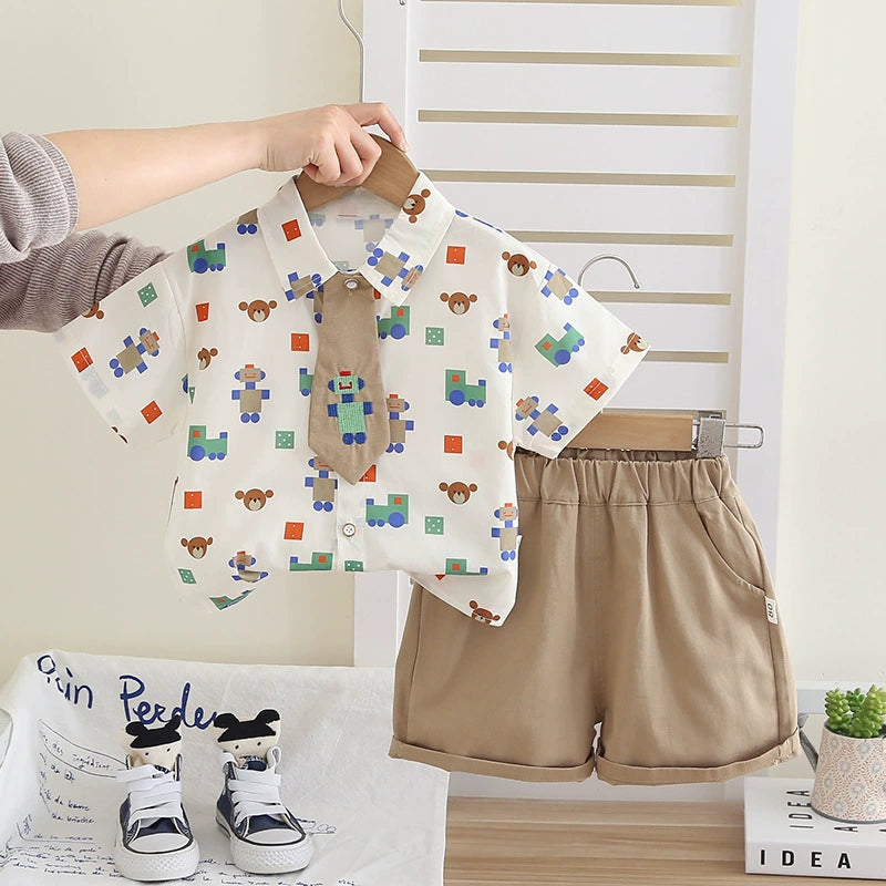 Conjunto Infantil Masculino Ursinho Gravatinha