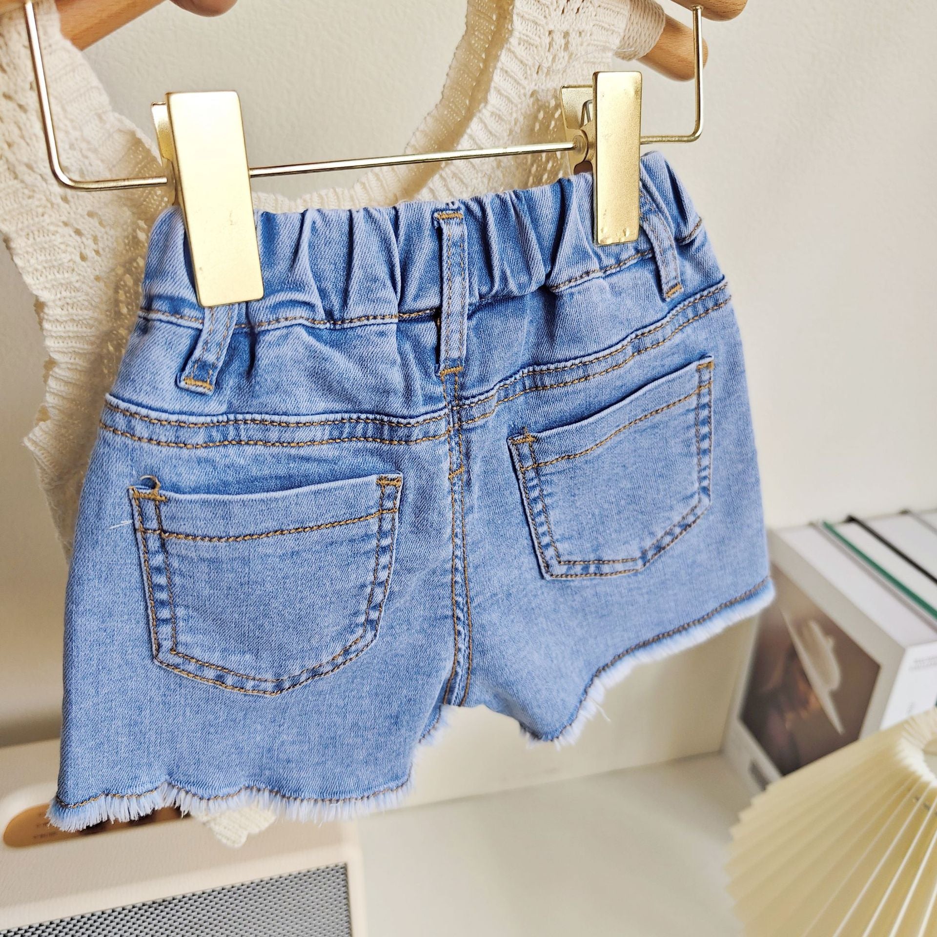 Shorts Infantil Feminino Jeans Coloridinho