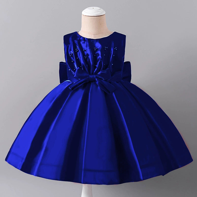 Vestido Infantil de Festa Pérolas Lacinho