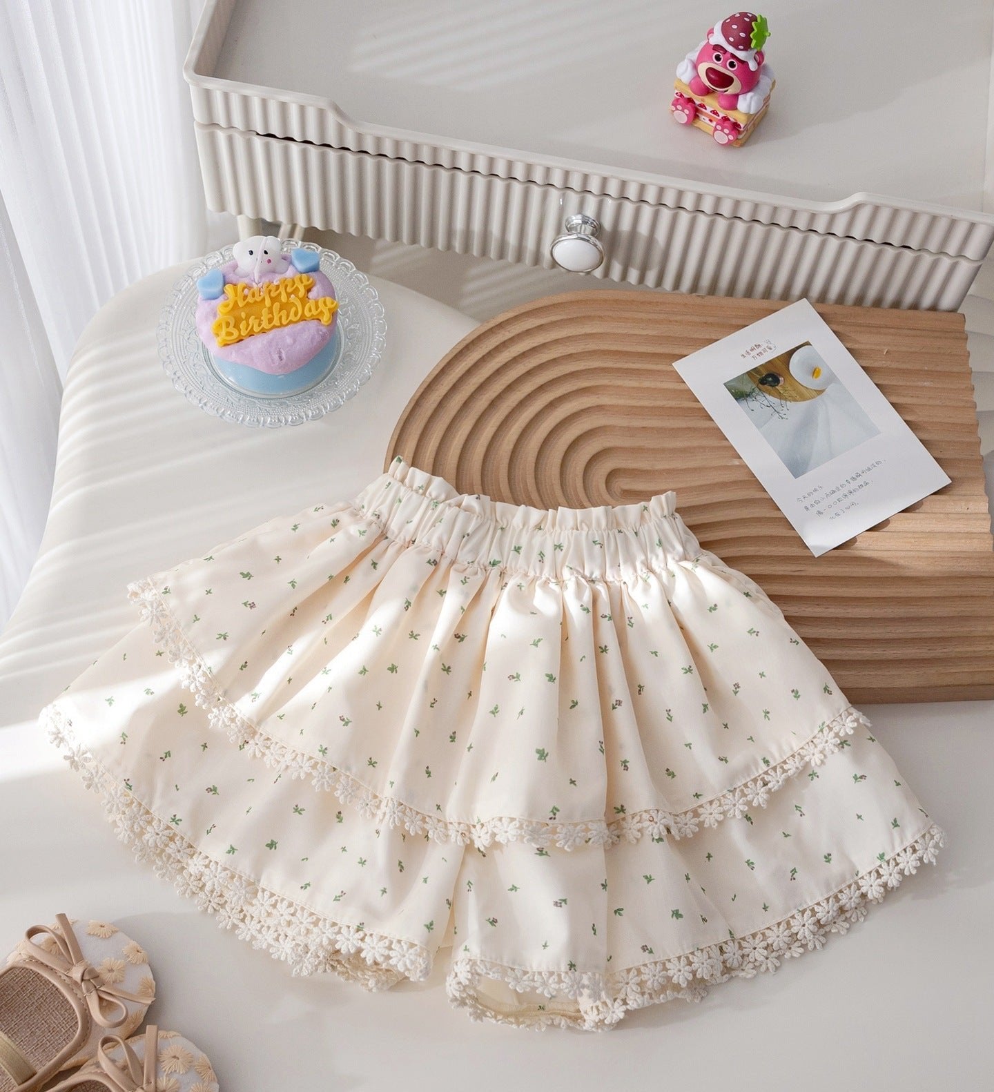 Conjunto Infantil Feminino Lacinho e Sainha