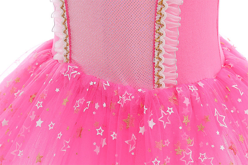 Vestido Infantil Princesa Estrelinhas