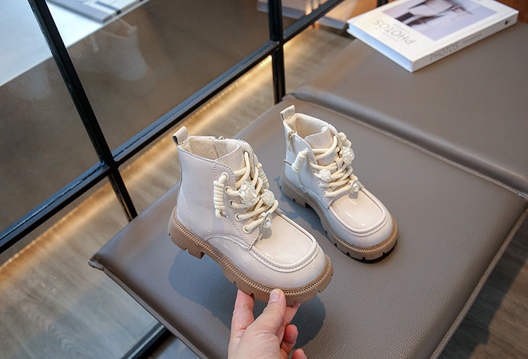 Bota Infantil Feminina Broche Rosas