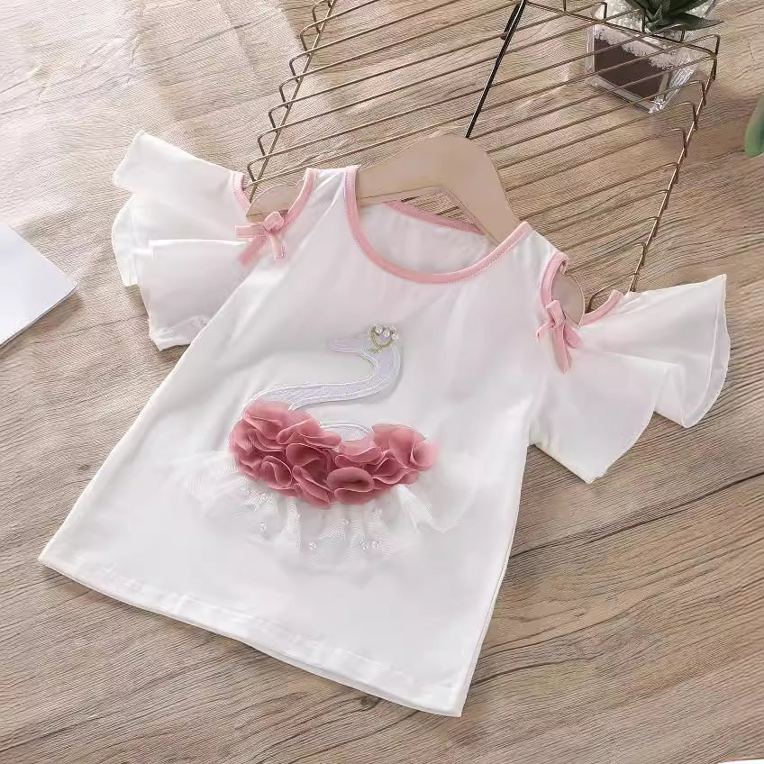 Conjunto Infantil Feminino Patinho e Tule