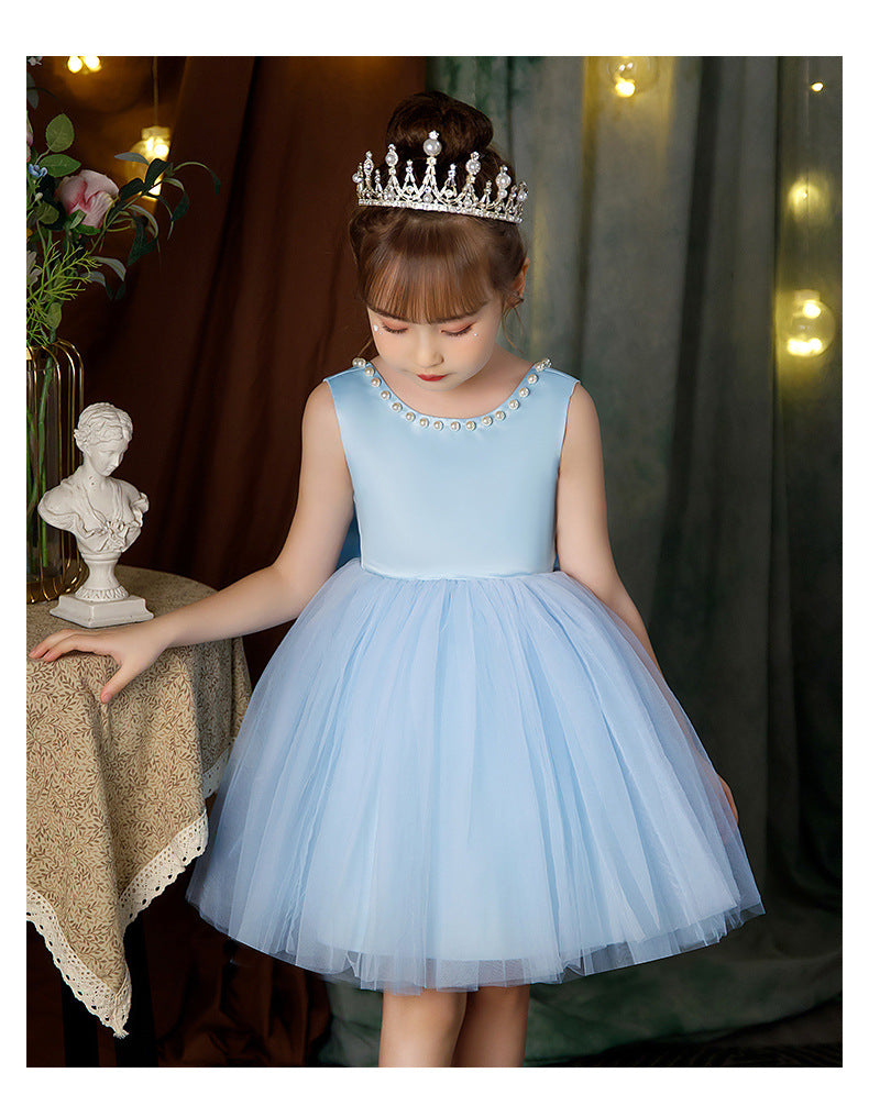 Vestido Infantil De Festa Pérolas