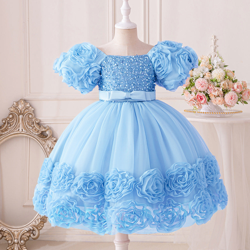 Vestido Infantil Floral Brilhante