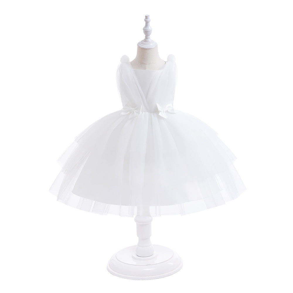 Vestido Infantil De Festa Tule Lacinhos