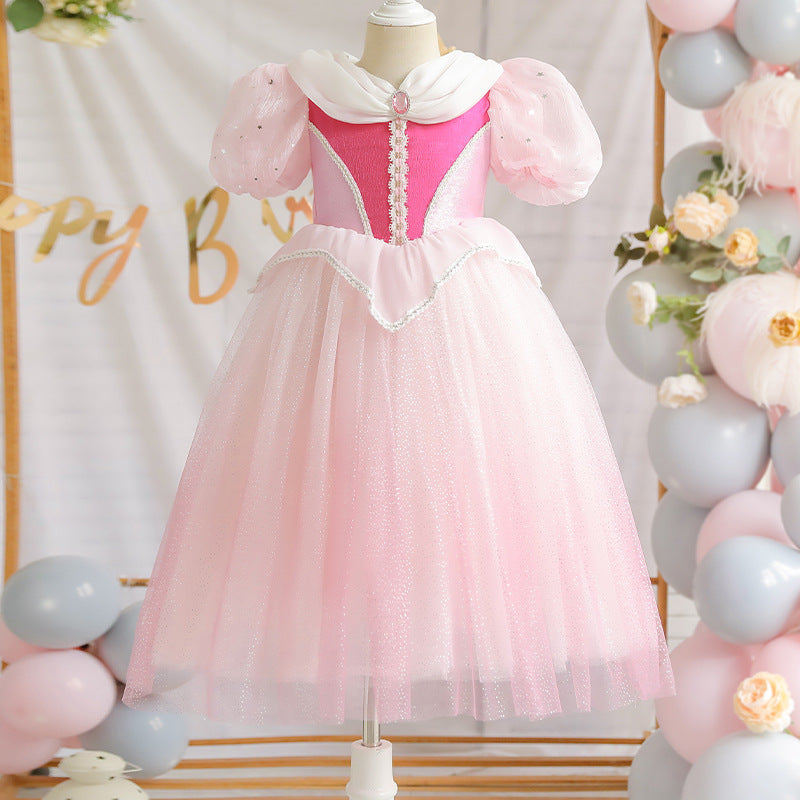 Vestido Infantil Rosa Princesa