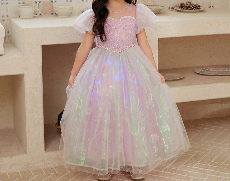 Vestido Infantil De Princesa Lantejoulas