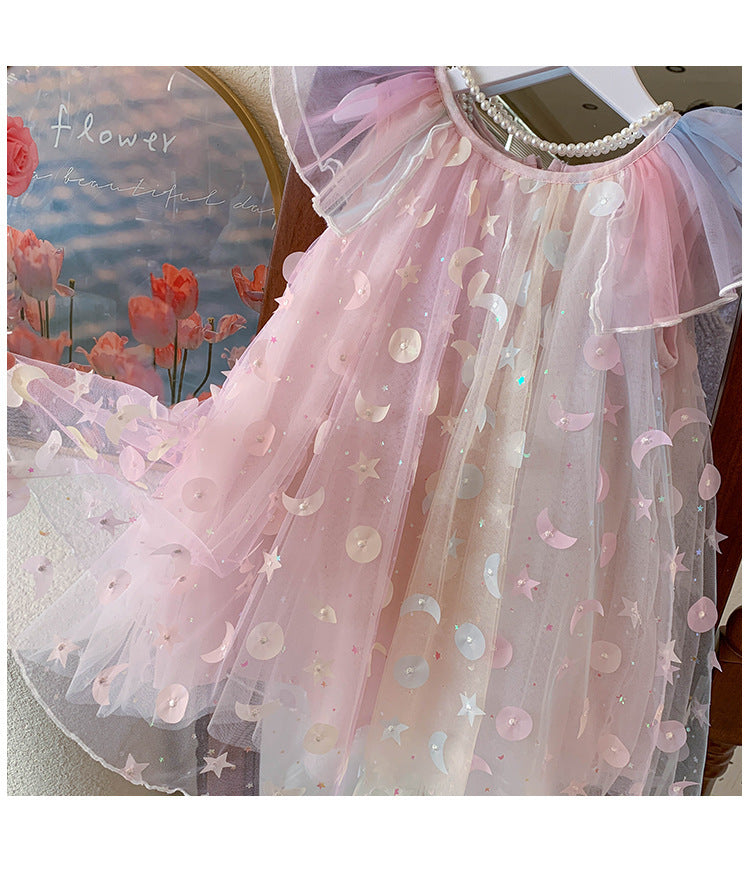 Vestido Infantil Estrelinhas e Luas