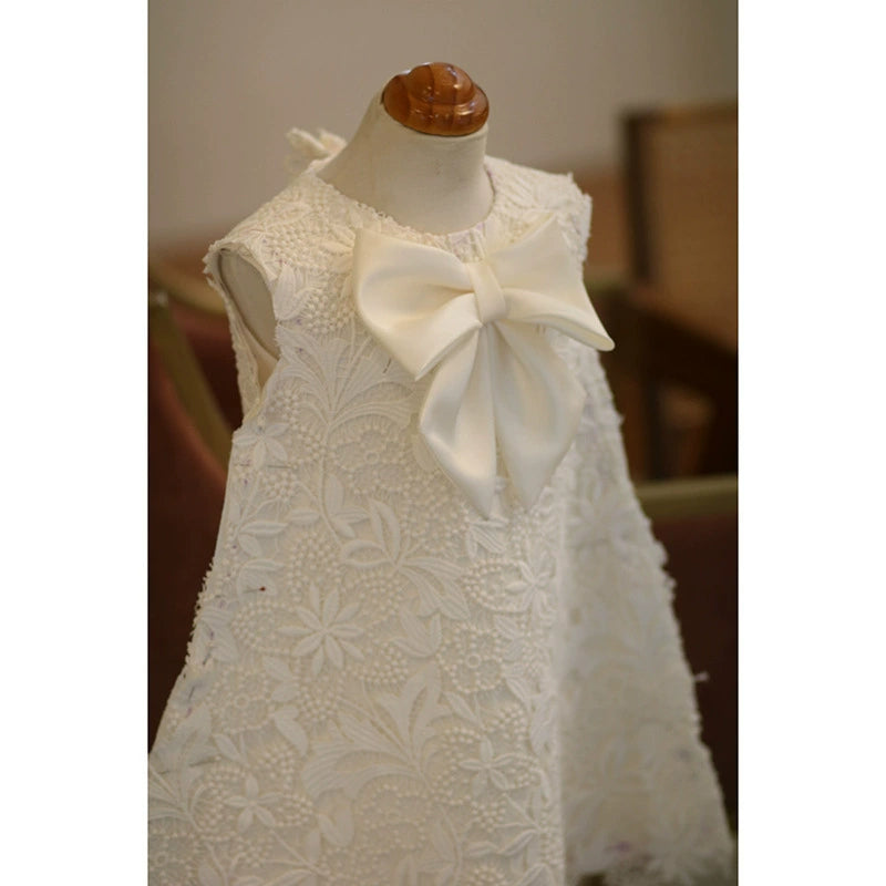 Vestido Infantil Rendado e Lacinho