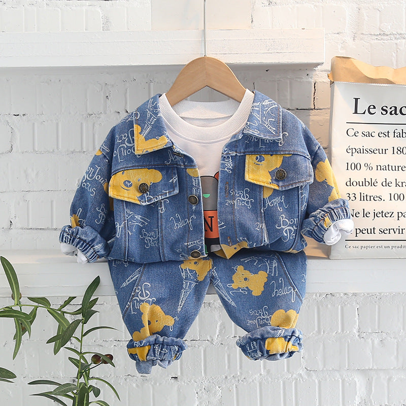 Conjunto Infantil Jeans 3 Peças