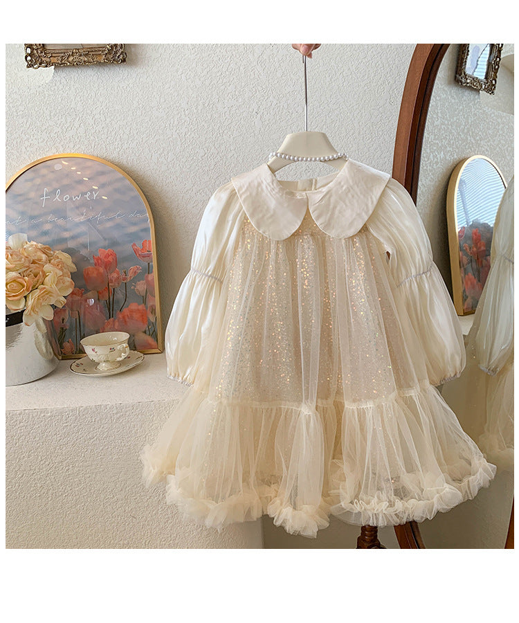 Vestido Infantil Brilhante e Tule