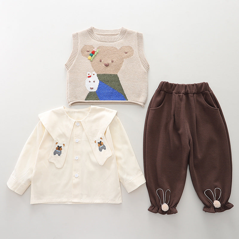 Conjunto Infantil Inverno Ursinho 3 Peças