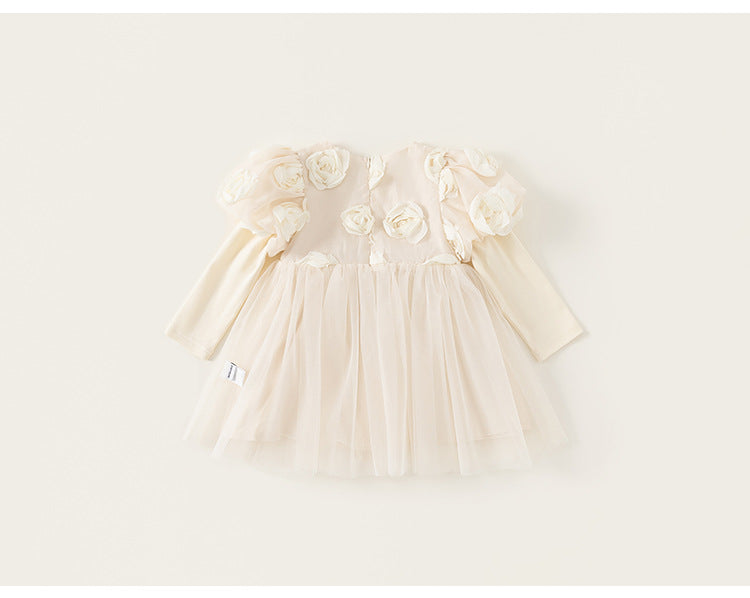 Vestido Infantil Flores e Lacinho