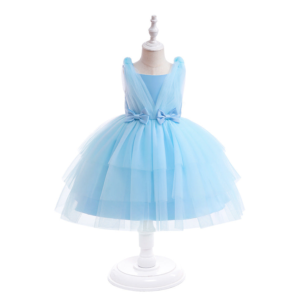 Vestido Infantil De Festa Tule Lacinhos