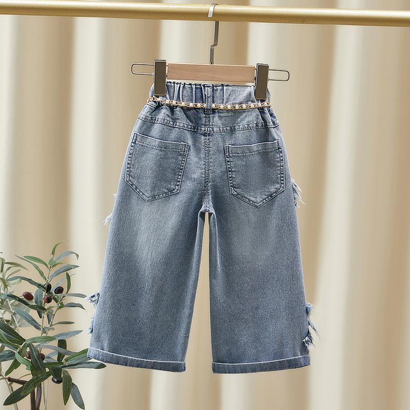 Calça Infantil Feminina Jeans Estrelinhas