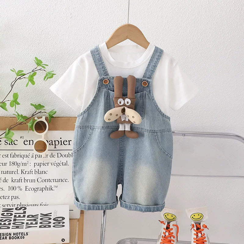 Jardineira Jeans Infantil Animalzinho