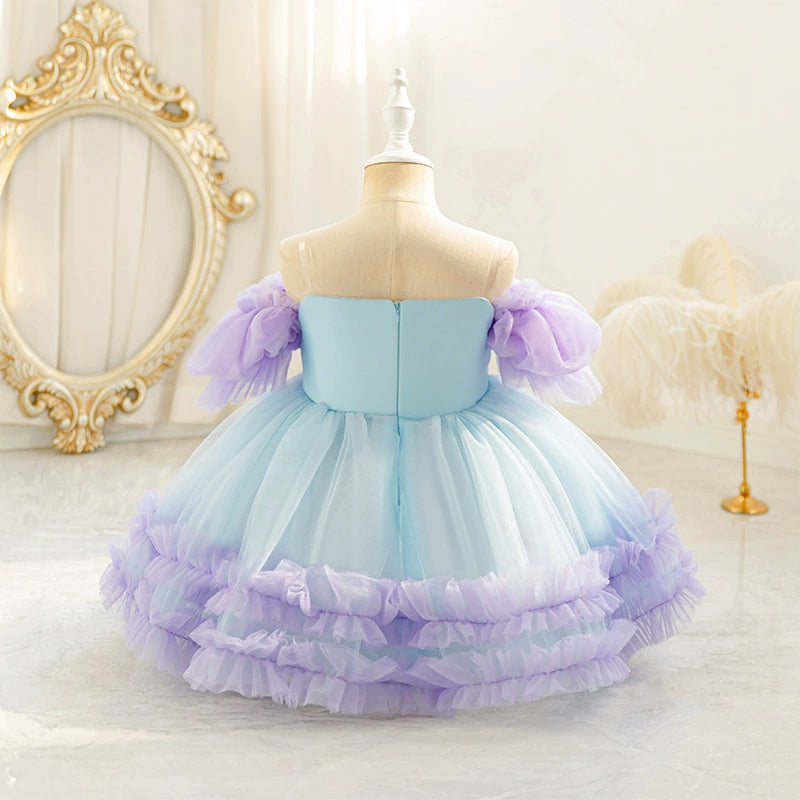 Vestido Infantil Tule Sereias