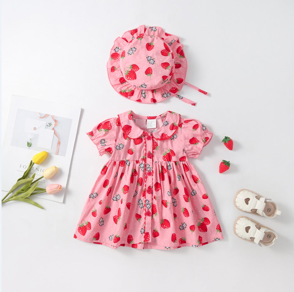 Vestido Infantil Verão Moranguinhos