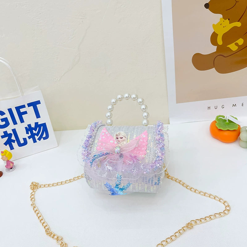 Bolsa Infantil Feminina Alcinha de Pérolas