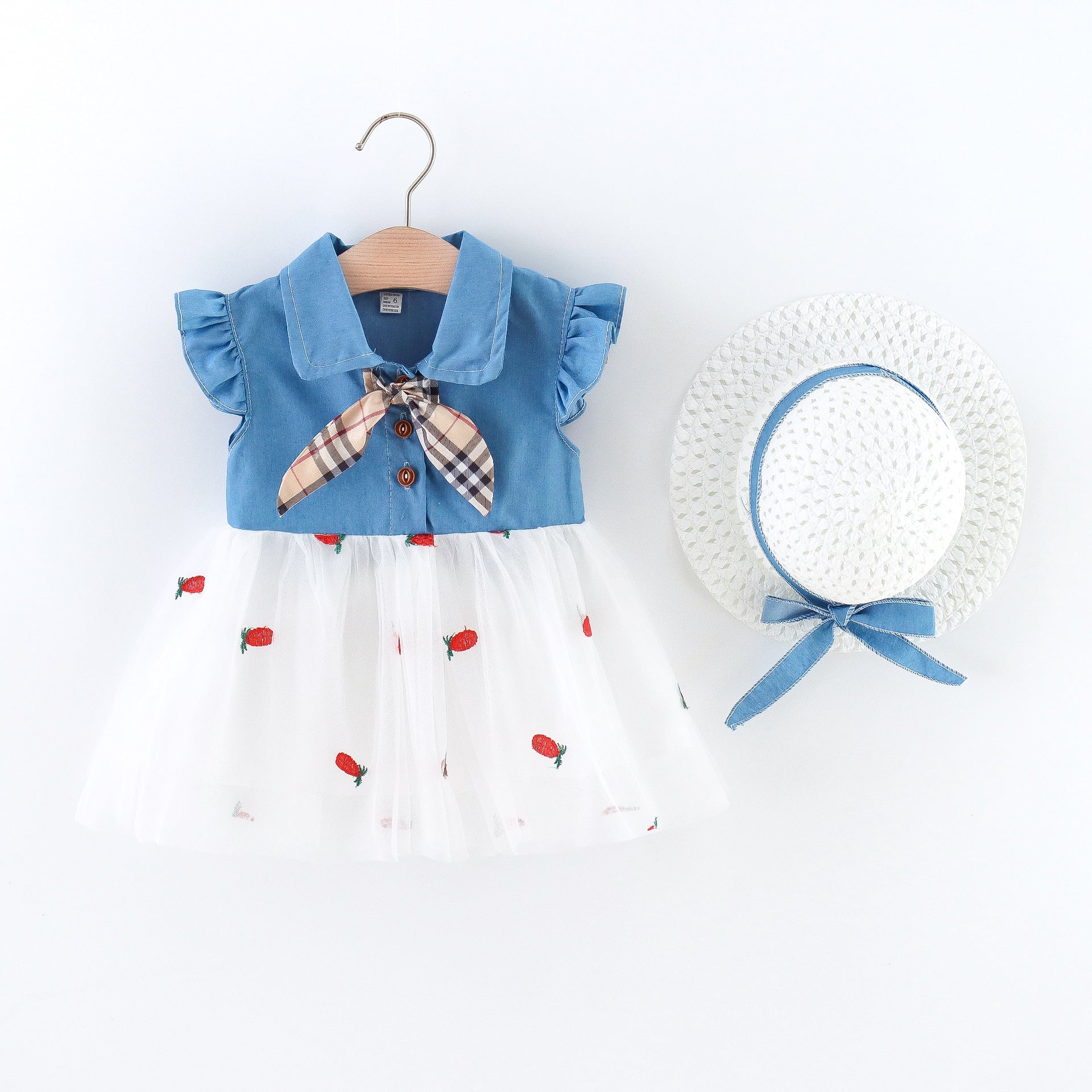 Vestido Infantil Abacaxi e Jeans