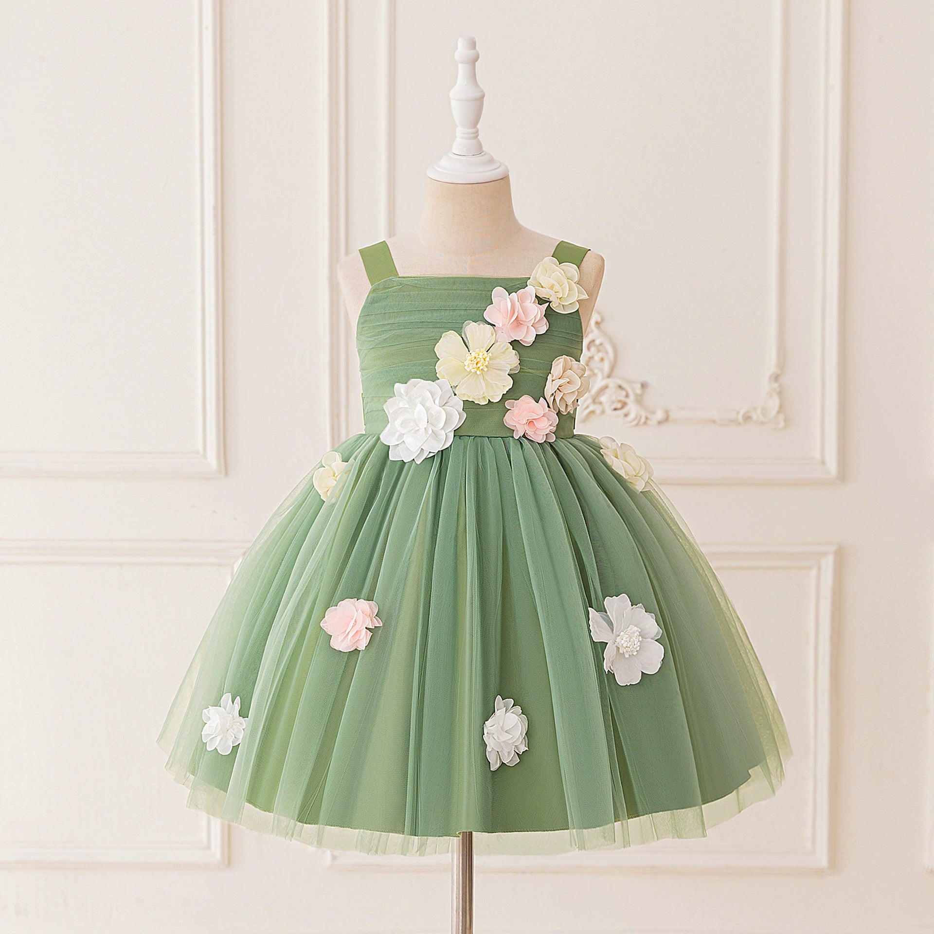 Vestido De Festa Infantil Flores