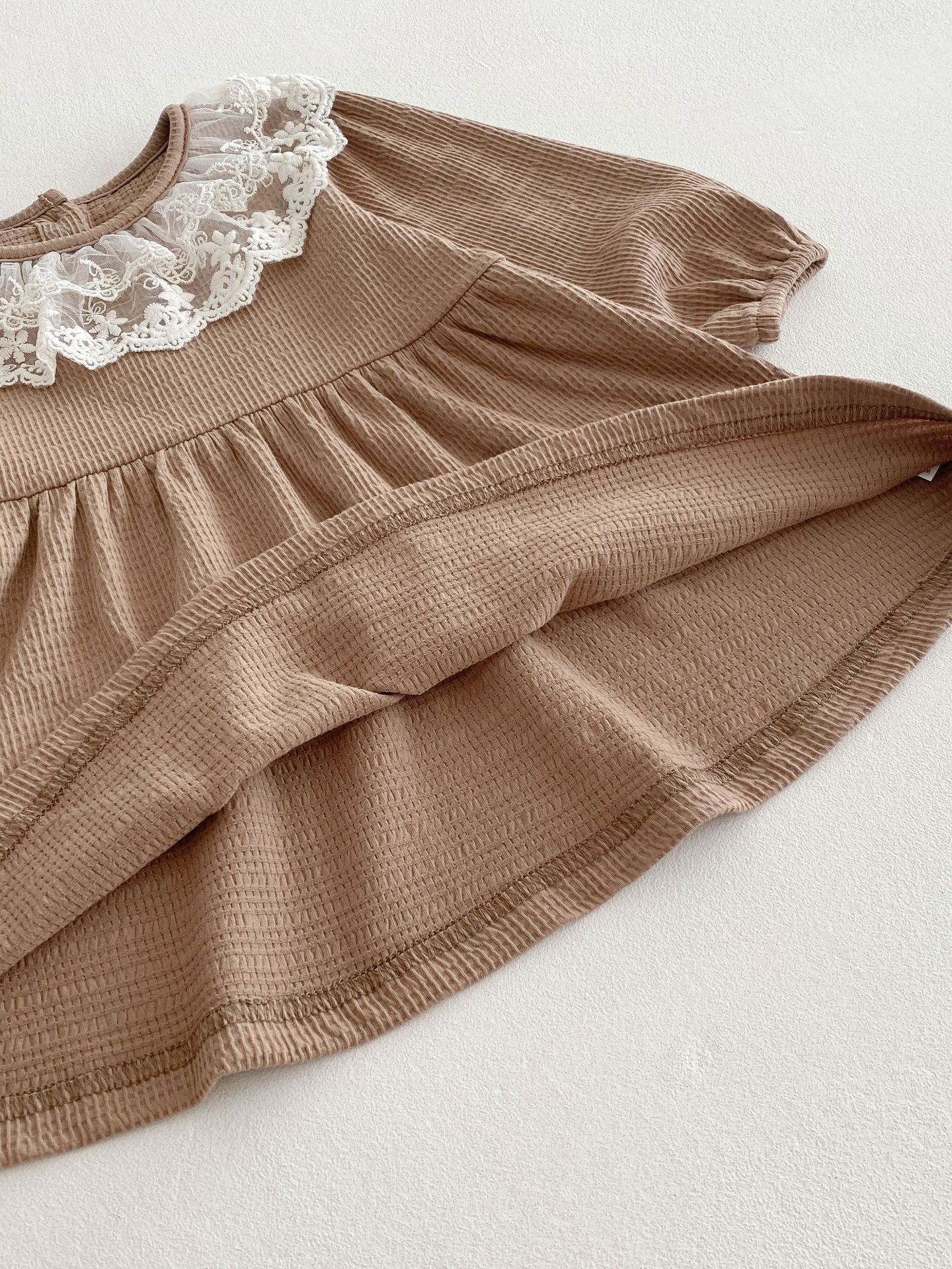 Body/ Vestido Infantil Gola Rendinha