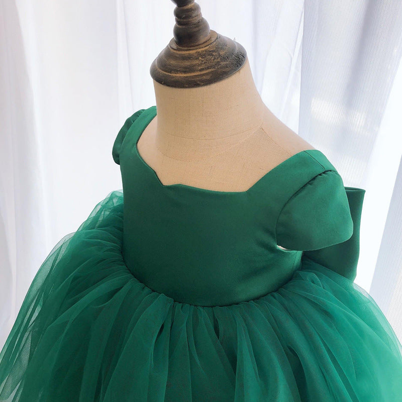 Vestido Infantil De Festa Tule e Laço