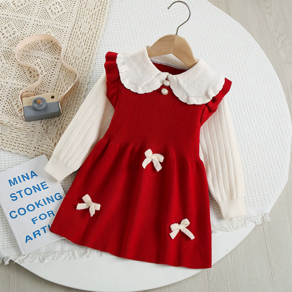 Vestido Infantil Tricô Lacinhos