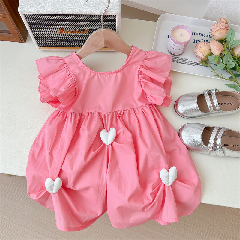 Vestido Infantil Verão Coraçõezinhos