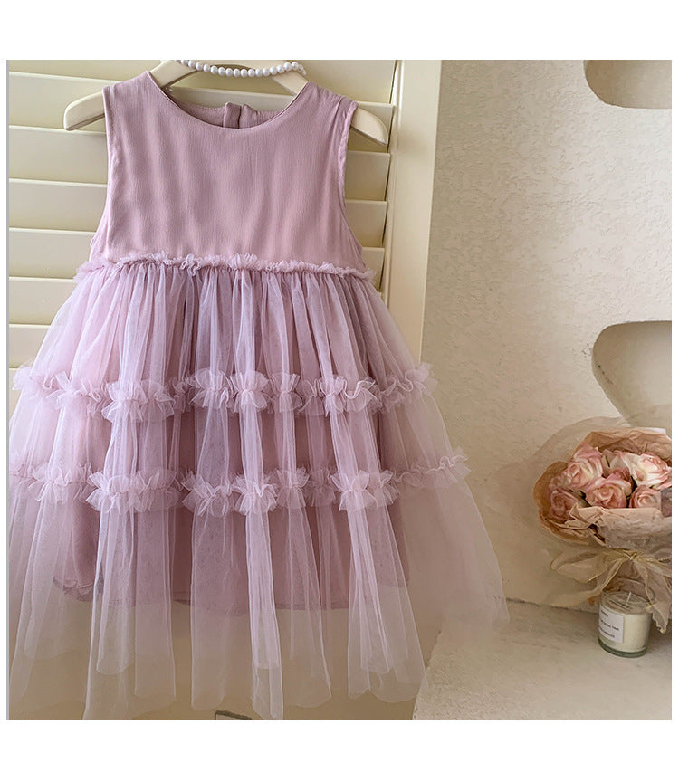 Vestido Infantil Camadas de Tule