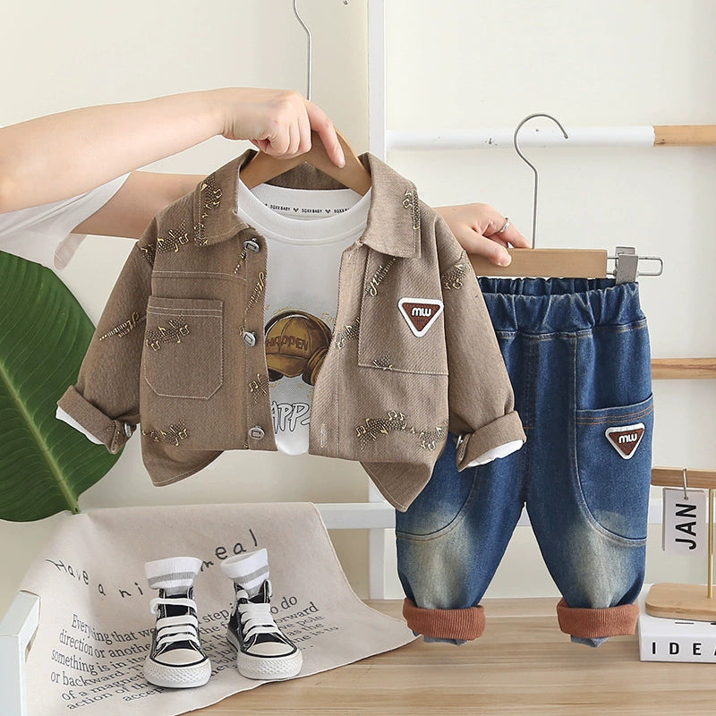 Conjunto Infantil Masculino 3 Peças Bolsos