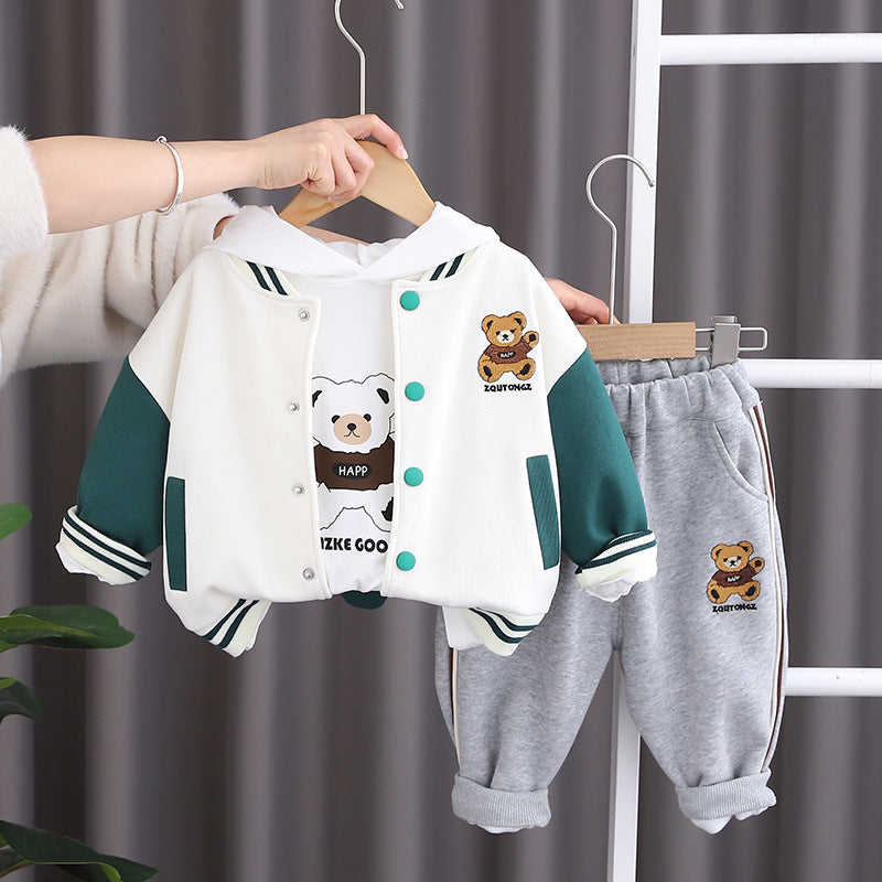 Conjunto Infantil Masculino Ursinho 3 Peças