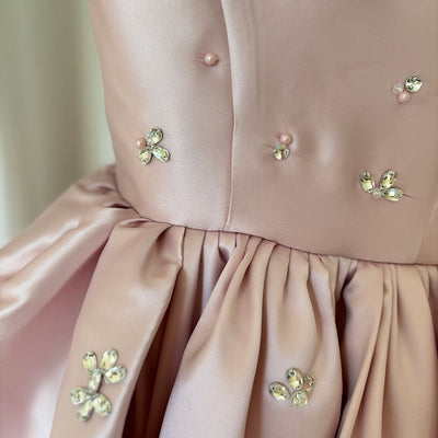 Vestido Infantil Rosa Pedrarias