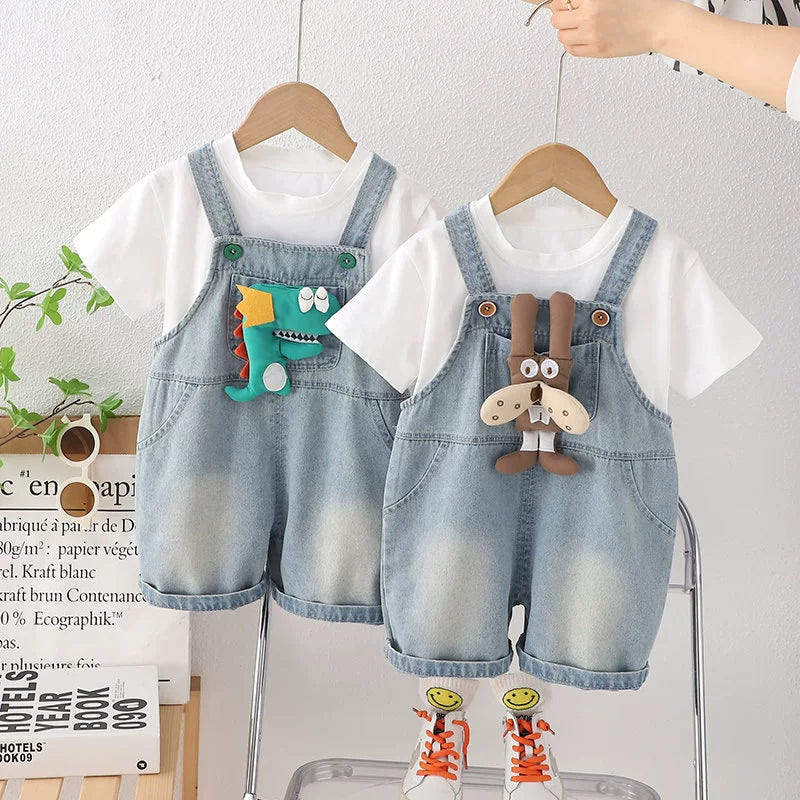 Jardineira Jeans Infantil Animalzinho